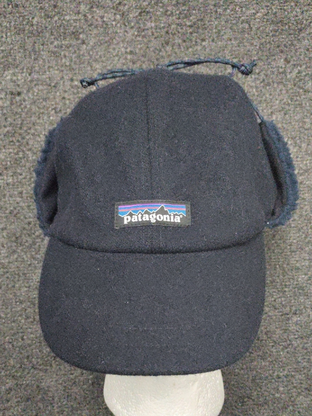 Patagonia Dark Blue Fleece Earflap Hat